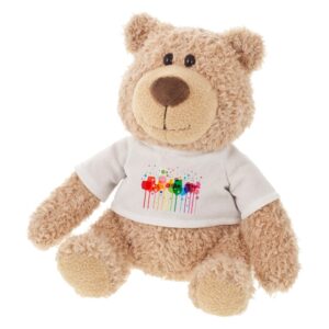 Teddybär mit T-Shirt als Kundenpräsent